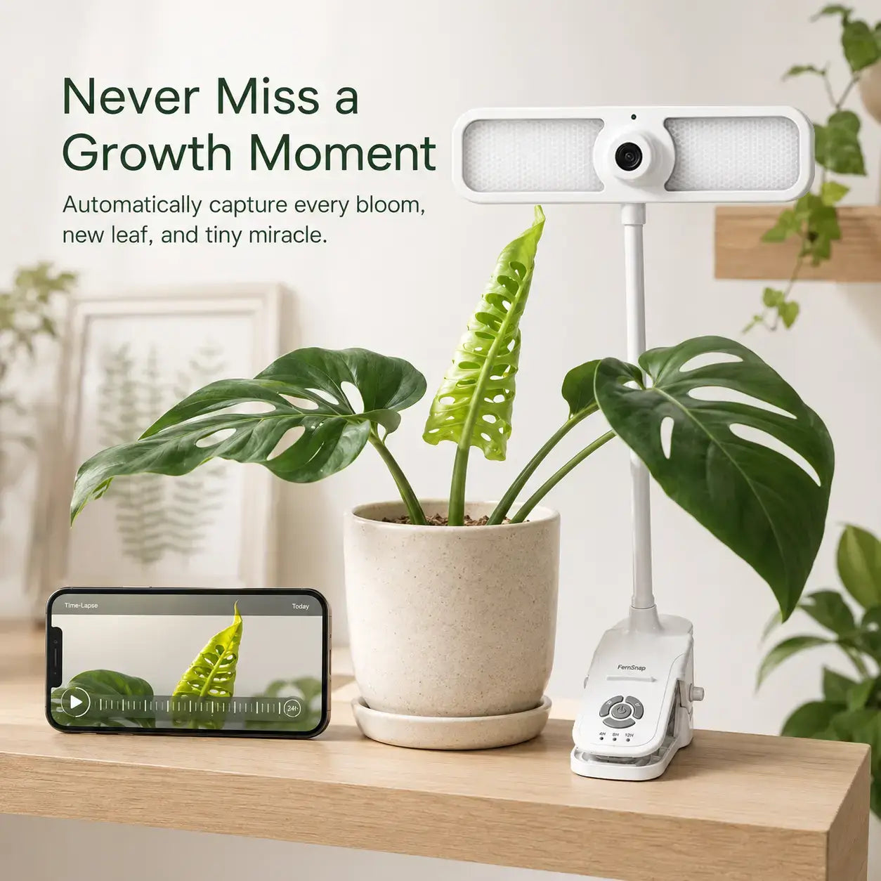 AI Plant Time-Lapse Camera-FernSnap