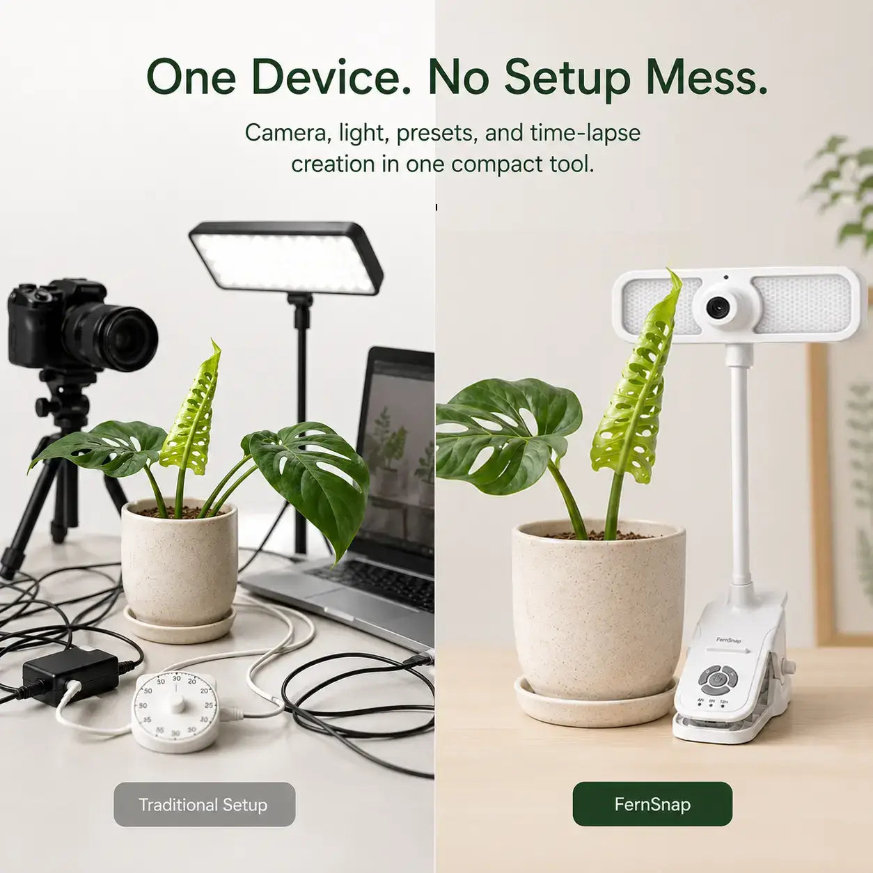 AI Plant Time-Lapse Camera-FernSnap